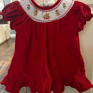 Good Lad Red Smocked Dress 18 months